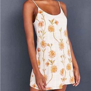 Urban Outfitters Kimchi Blue Cambridge Floral Dobby Slip Dress